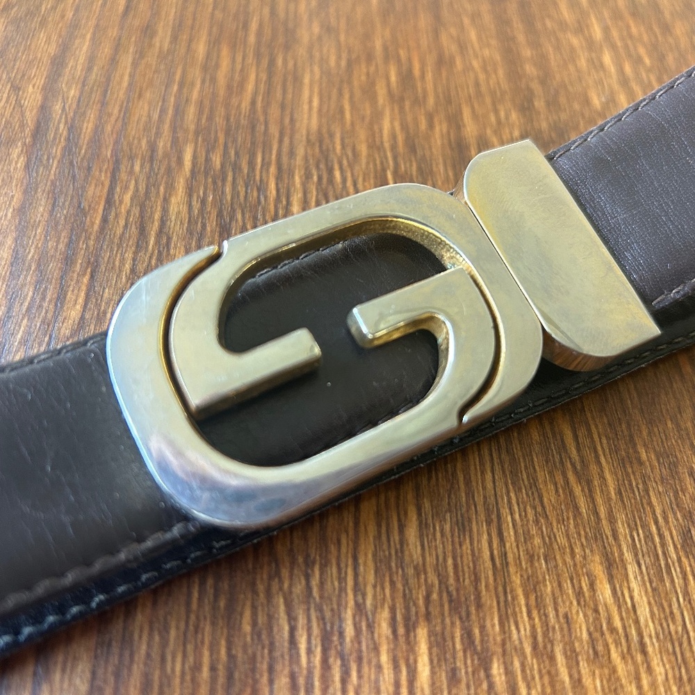 Vintage 70's reversible Gucci logo belt